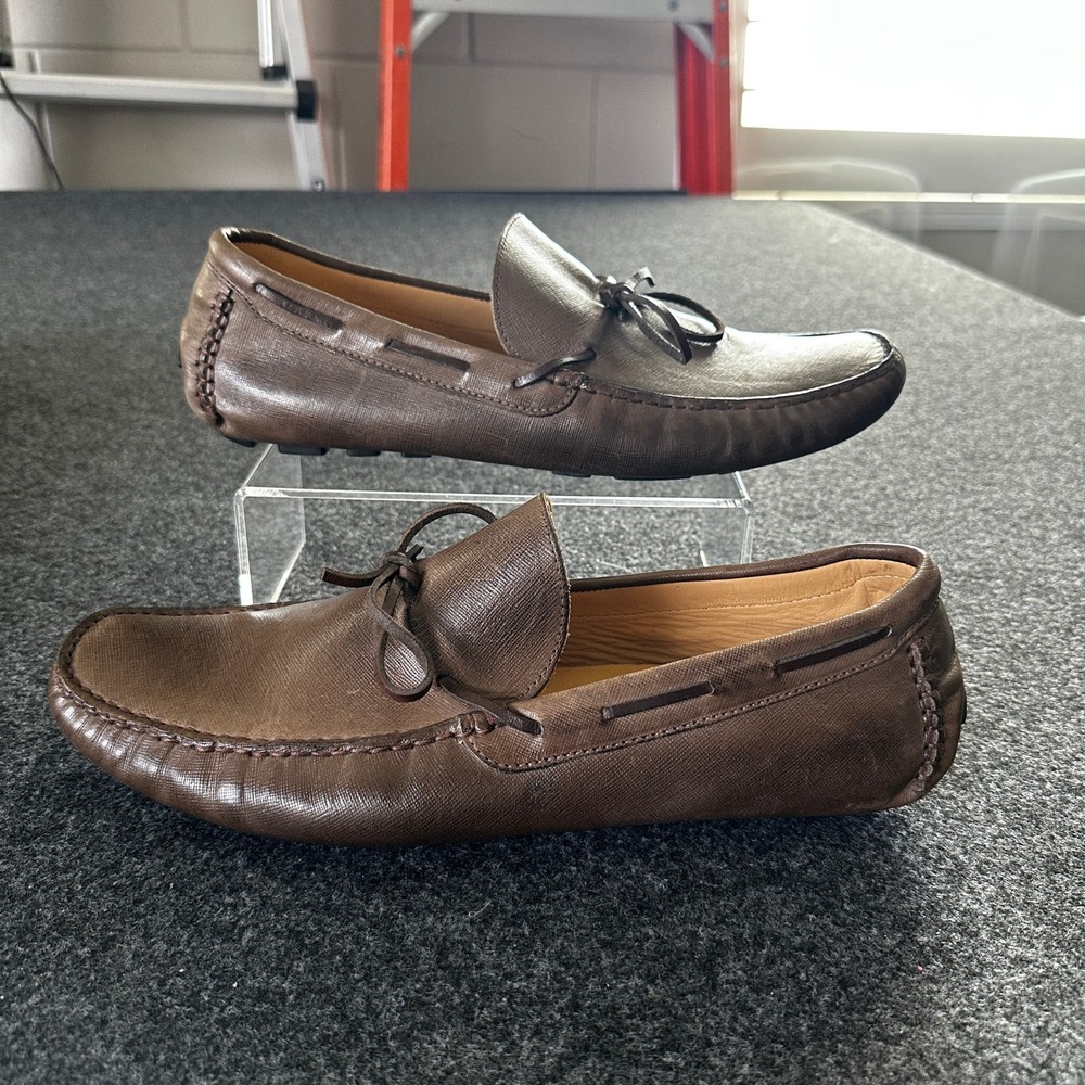 Mercanti Fiorentini Relax Brown Leather Driving Loafers Mens 13M MF-9818 Brazil